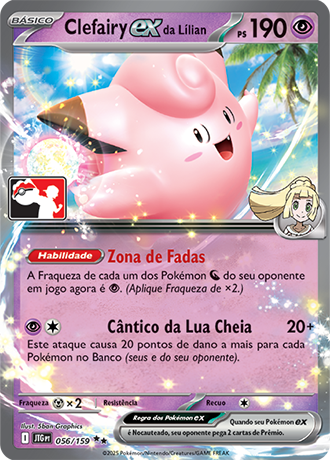 Carta do Pokémon Estampas Ilustradas: Clefairy ex da Lílian