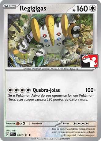 Regigigas, Play! Pokémon Pacote de Prêmio Série 7 086