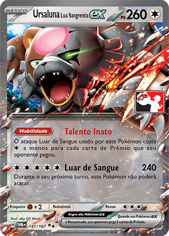 Ursaluna Lua Sangrenta ex, Play! Pokémon Pacote de Prêmio Série 7 141