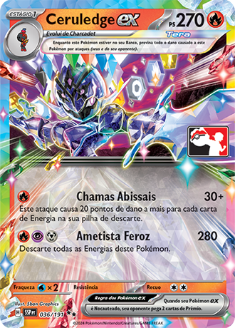 Ceruledge ex, Play! Pokémon Pacote de Prêmio Série 7 036