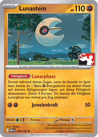 Pokémon-Sammelkartenspiel-Karte: Lunastein