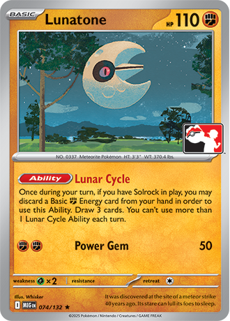 Pokémon TCG card: Lunatone