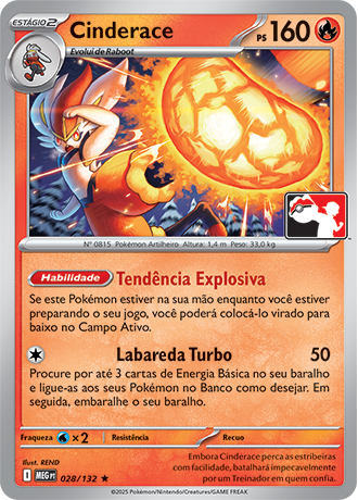 Cinderace, Play! Pokémon Pacote de Prêmio Série 8 028