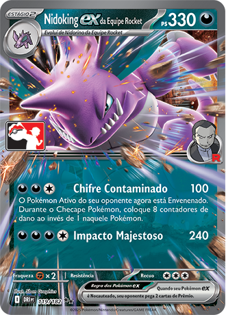 Nidoking ex da Equipe Rocket, Play! Pokémon Pacote de Prêmio Série 8 119