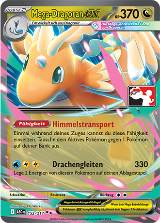 Pokémon-Sammelkartenspiel-Karte: Mega-Dragoran-ex