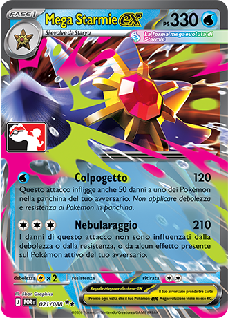 Carta del GCC Pokémon: Mega Starmie-ex