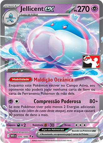 Jellicent ex, Play! Pokémon Pacote de Prêmio Série 9 045