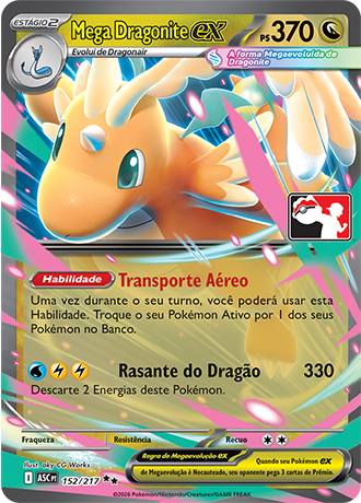Carta do Pokémon Estampas Ilustradas: Mega Dragonite ex