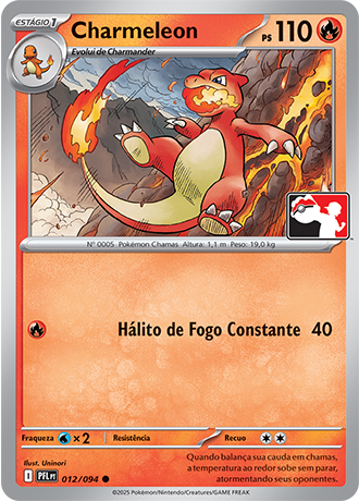 Charmeleon, Play! Pokémon Pacote de Prêmio Série 9 012