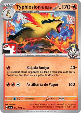 Typhlosion do Ethan, Play! Pokémon Pacote de Prêmio Série 9 034